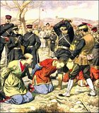 The Russo-Japanese War (8 February 1904 – 5 September 1905) was the first great war of the 20th century which grew out of the rival imperial ambitions of the Russian Empire and Japanese Empire over Manchuria and Korea.<br/><br/>

The major theatres of operations were Southern Manchuria, specifically the area around the Liaodong Peninsula and Mukden, the seas around Korea, Japan, and the Yellow Sea. The resulting campaigns, in which the Japanese military attained victory over the Russian forces arrayed against them, were unexpected by world observers. As time transpired, these victories would transform the balance of power in East Asia, resulting in a reassessment of Japan's recent entry onto the world stage.<br/><br/>

The embarrassing string of defeats inflamed the Russian people's dissatisfaction with their inefficient and corrupt Tsarist government, and proved a major cause of the Russian Revolution of 1905.