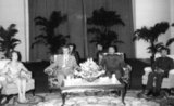 Pol Pot and Khieu Samphan meeting with Nicolae Ceausescu and wife Elena, Bucharest, Romania, May 28-30, 1978. Picture from the archives of the Romanian Communist regime.<br/><br/>

Nicolae Ceaușescu (26 January 1918 – 25 December 1989) was a Romanian politician and dictator who was the Secretary General of the Romanian Communist Party from 1965 to 1989, President of the Council of State from 1967, and President of Romania from 1974 to 1989. His rule was marked in the first decade by an open policy towards Western Europe, and the United States, which deviated from that of the other Warsaw Pact states during the Cold War. He continued a trend first established by his predecessor, Gheorghe Gheorghiu-Dej, who had tactfully coaxed the Soviet Union into withdrawing its troops from Romania in 1958.<br/><br/>

Ceaușescu's second decade was characterized by an increasingly erratic personality cult, nationalism and a deterioration in foreign relations with the Western powers as well as the Soviet Union. Ceaușescu's government was overthrown in a December 1989 revolution, and he and his wife were executed following a televised and hastily organised two-hour court session.