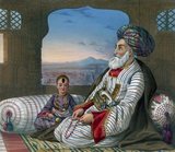 Dost Mohammad Khan (December 23, 1793 - June 9, 1863) was the Emir of Afghanistan between 1826 and 1863. He first ruled from 1826 to 1839 and then from 1843 to 1863. He was the eleventh son of Sardar Pāyendah Khan (chief of the Barakzai tribe) who was killed by Zaman Shah Durrani in 1799. He was the grandson of Hajji Jamal Khan who founded the Barakzai dynasty in Afghanistan.  Dost Mahommed belonged to the Pashtun ethnic group.
