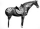 China: Clay model of a horse from Astana Cemetery, Turfan, Xinjiang