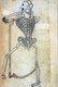 Persia / Iran: Anatomical illustration of a skeleton from the Ṭibb-i Akbar, 'The medicine of Akbar'.