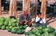 China: Uighur watermelon vendors near the Livestock Market, Kashgar, Xinjiang