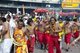 Thailand: The 'Ma Song' (entranced devotees) and their attendants pass through the streets of Phuket Town, Phuket Vegetarian Festival