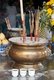 Thailand: Incense on an altar at San Chao Bang Niew (Chinese Taoist temple), Phuket Vegetarian Festival